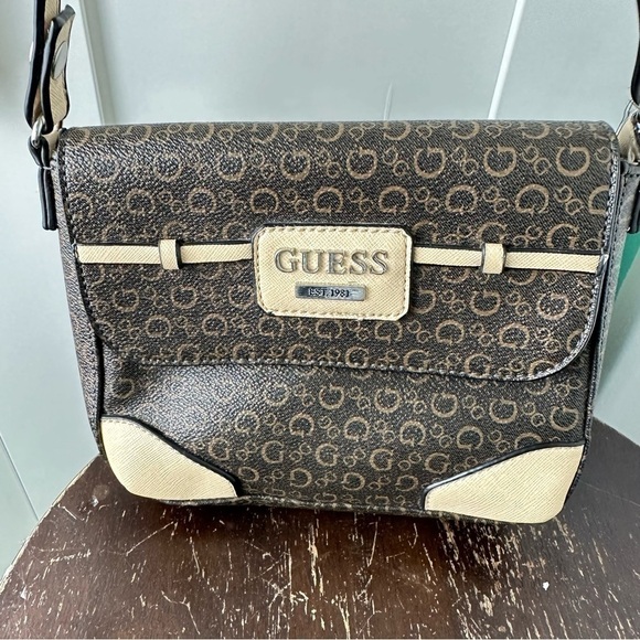 Guess Brown Crossbody Monogram Purse - Picture 3 of 9